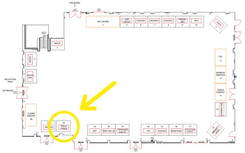 The location of the SoluForce booth, in the Britannia Suite number: 24