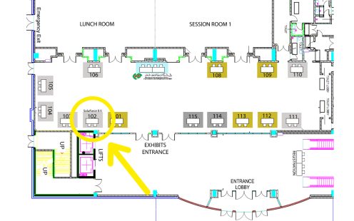 The location of the SoluForce booth, number: 102